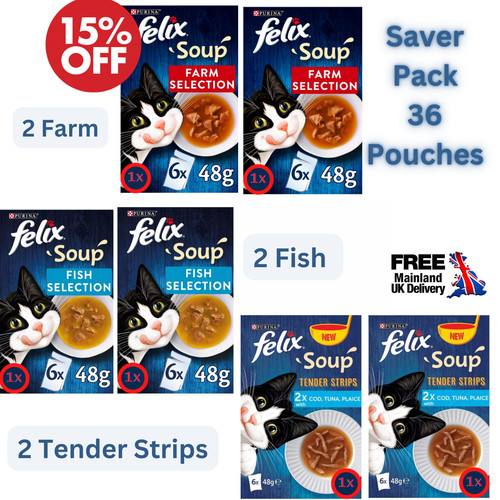 Felix cat soup wet food - felix, bundle