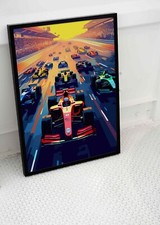 ART DECO F1 POSTER CAR RACING
