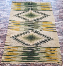 Vintage Handmade Traditional Navajo Kilim Floor Rug Carpet 252x173 cm