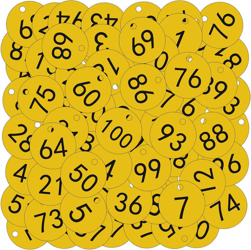 Plastic number tags 100pcs - plastic, tags,