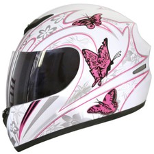 ZORAX ZOR-819 Full Face Motorcycle Helmets Motorbike & Outer Dark Visor - Pink