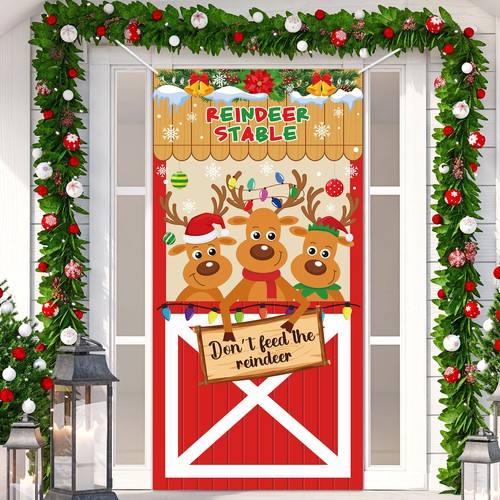 Reindeer stable door cover - reindeer,