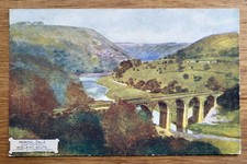 Vintage Postcard Used Monsal Dale Peak District Derbyshire 7 Mar 1908