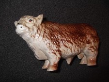 LARGE MELBA WARE STYLE HEREFORD BUTCHERS BULL ORNAMENT FIGURINE