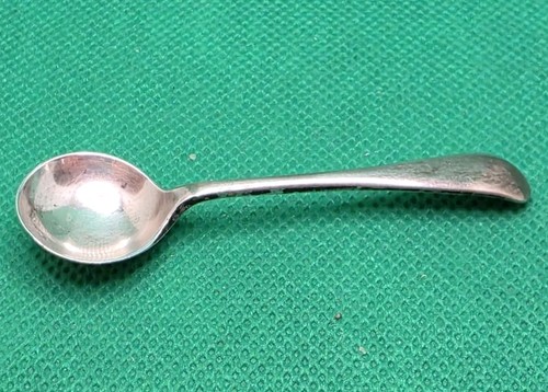 Antique silver mustard spoon - silver,
