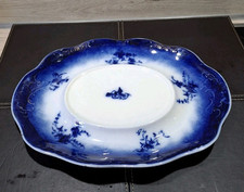 Large Antique Flow Blue Meat