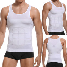 Mens Body Shaper Compression Vest Slimming Shirt Tank Chest Belly Men's Waist
