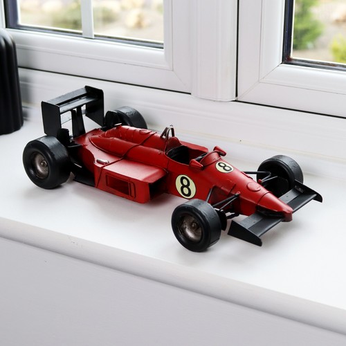 Red racing car model ornament - red,
