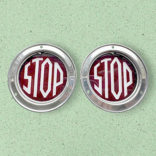 Pair vintage nos glass - of,