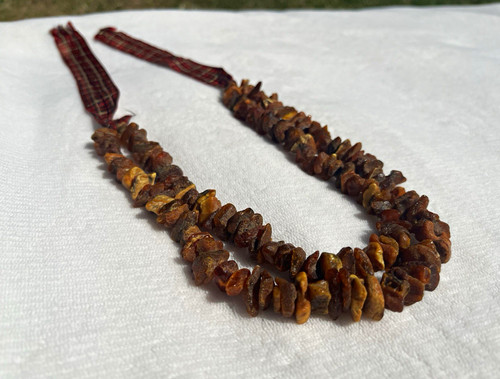 Baltic amber vintage necklace - vintage,