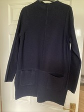 M&S Knitted Tunic In Navy Size