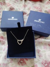 Swarovski Silver Heart Necklace Couple Valentines Gift - Read Description Please