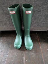 New Without Tags Hunter Wellington Boots Size 5 Green Wellies