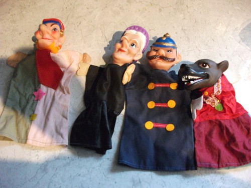 Punch and judy vintage hand - judy, x4