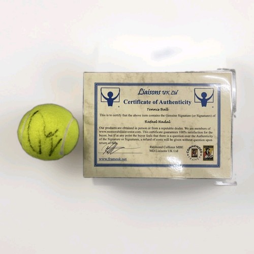 Rafael nadal signed tennis - signed,