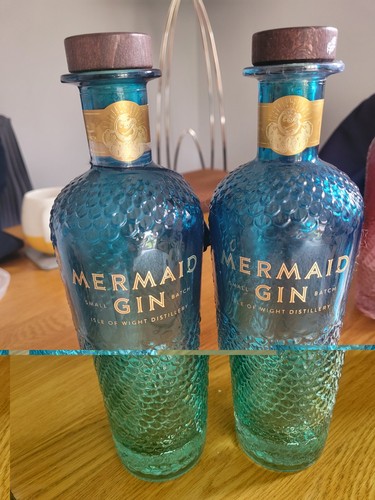 Mermaid empty gin bottles - mermaid,