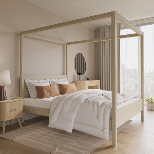 King size four - poster, bed
