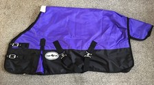 50gTURNOUT RUG MINI SHETLAND PURPLE/BLACK WATERPROOF/BREATHABLE/RIPSTOP 3'0"