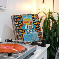 Vinyl Record Storage Box 7-17 Grids LP Vinyl Albums Display Stand CD Holder Rack