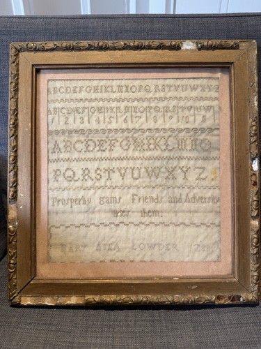 Antique sampler mary - mary, anna