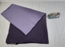 M&S Ted Baker 2pcs Bundle Scarf Cosmetic Pouch Purple Ombre Cotton Floral New F2