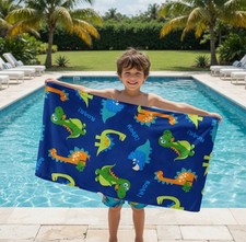 Kids Dinosaurs Print Beach
