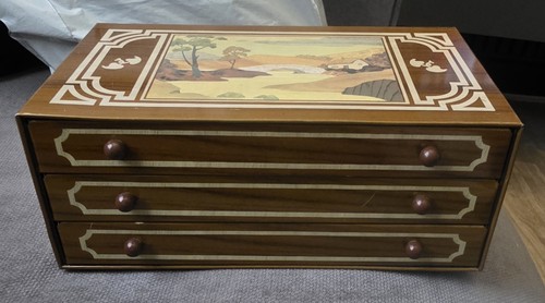 Art deco style tin box - art,