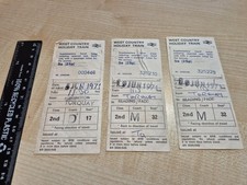 British Rail Supplementary Tickets x 3 - West Country Holiday Train  - June 1971