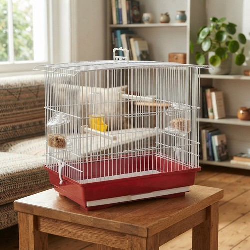Elegant metal bird cage with - elegant,