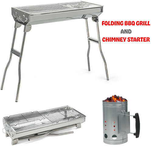 Folding bbq charcoal barbecue - folding,