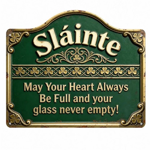 Metal wall sign ornate - metal,