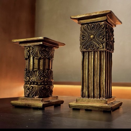 Pair gold classical column - pair, of