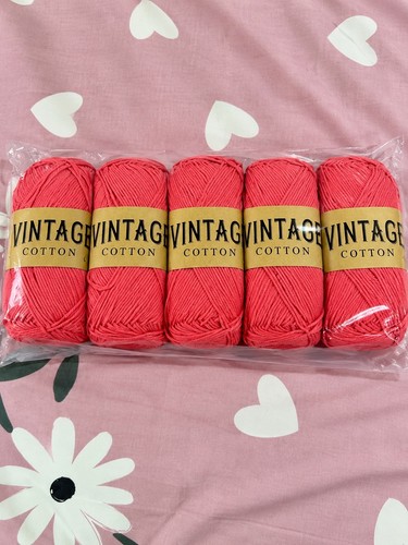 Coral pink vintage cotton - , 80%