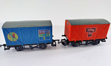 Hornby Lima lot of 2 x Freight Vans Wagons - Birds Custard TyPhoo Tea