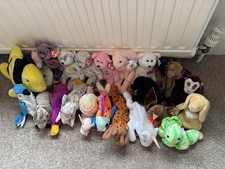 22 x Bundle Vintage Retired TY beanie babies including 1 x large fish beanie.  