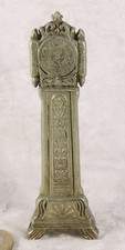 Brass 4  inches tall grandfather clock  dolls house collectable retro