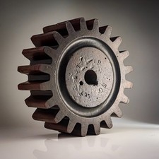 Antique Wooden Foundry Cog Wheel, Sand Casting Pattern 7 Inch Handmade Polished