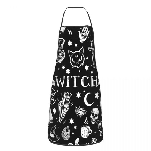 Halloween witch apron black - halloween,