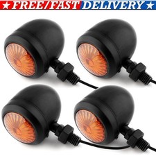 4X Motorcycle Bullet Indicator Turn Signal Light For Chopper Bobber Racer