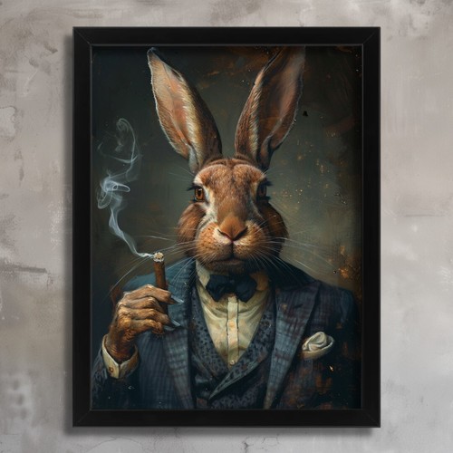 Retro hare art - hare, vintage