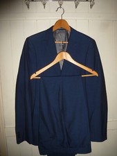 mens NEXT BLUE WOOLBLEND SLIM FIT SUIT SIZE 38"L CHEST 34" WAIST 33" LEG