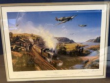 Framed Trudgian Summer of ’44 Print Signed by RAF WWII Pilots – Limited Ed