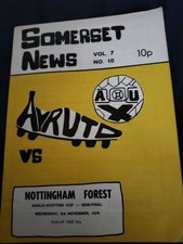 AYR UNITED V NOTTINGHAM FOREST ANGLO SCOTTISH CUP SEMI FINAL 3RD NOVEMBER 1976