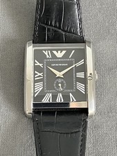 Emporio Armani Stainless Steel Tank Style Quartz Watch. 