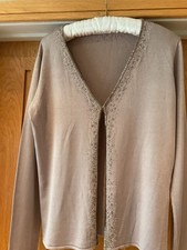 ARTIGIANO LADIES SPARKLY FRONT CARDIGAN,IN VGC,UK 14,COLOUR DONKEY