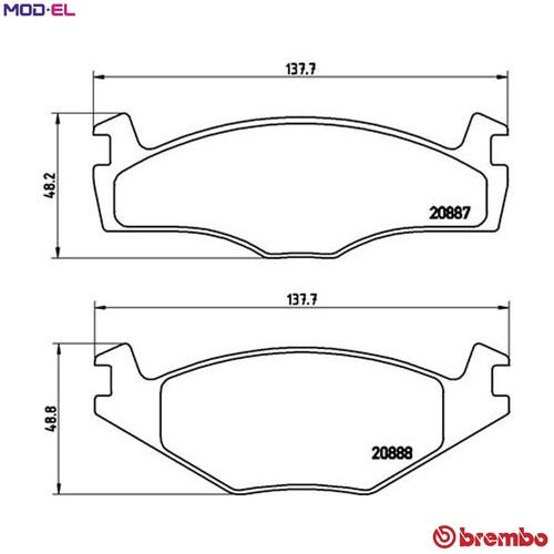 Brake pad set disc - pad, 85