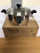 Tefal Comfort Max 24cm Stainless Steel Stewpot, Durable Casserole Dish with Glas