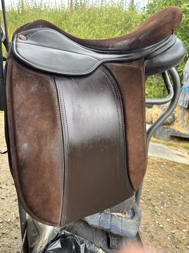 Brown leather english dressage - leather,