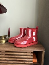 UGG Women's Classic Short Boots Cranberry Scarlet Red, UK Size 6, EUR 39