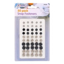 50 SNAP FASTENERS FASTENINGS POPPERS PRESS STUDS METAL SMALL MEDIUM LARGE SILVER